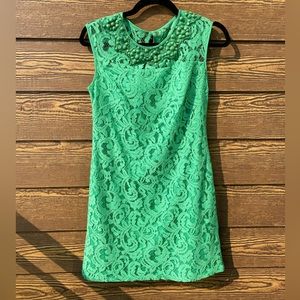 Adrianna Papell green mini dress